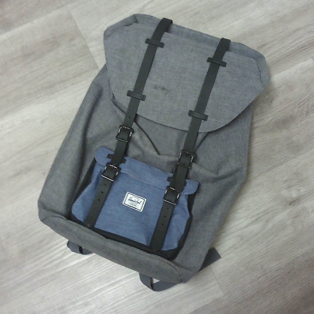 Herschel Supply Company Gray and Blue Backpack
